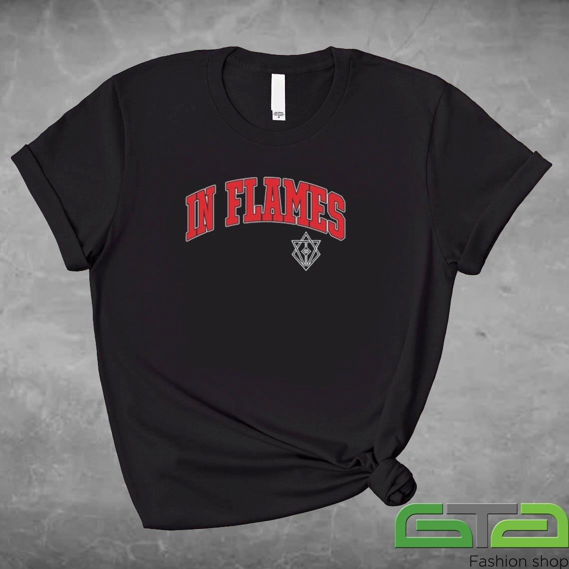 Official In Flames Collegiate Logo T-shirt