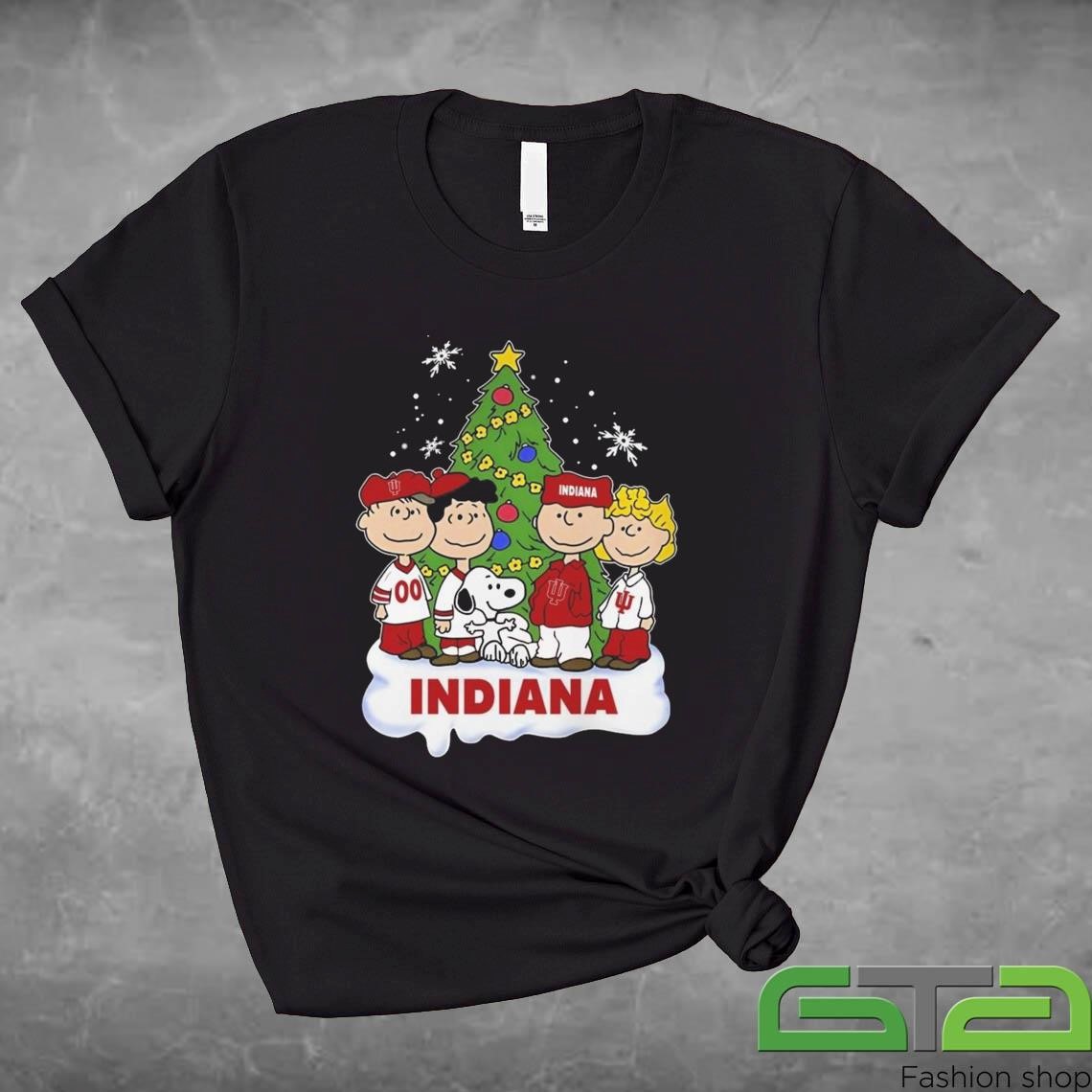 Official Indiana Hoosiers x Snoopy And Friends Christmas 2024 T-shirt