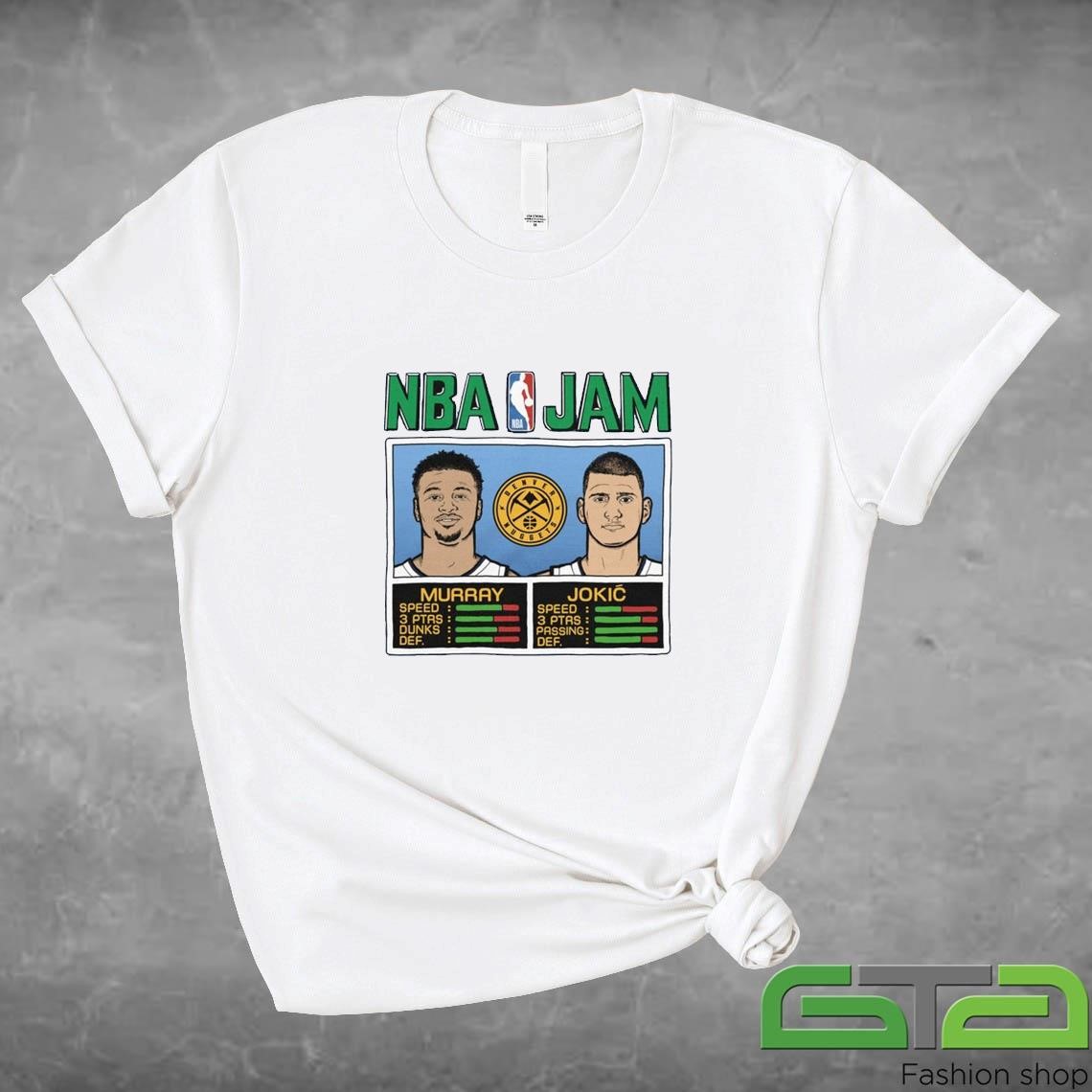 Official Jamal Murray & Nikola Jokic Denver Nuggets 2024-25 City Edition NBA Jam Tri-Blend T-shirt