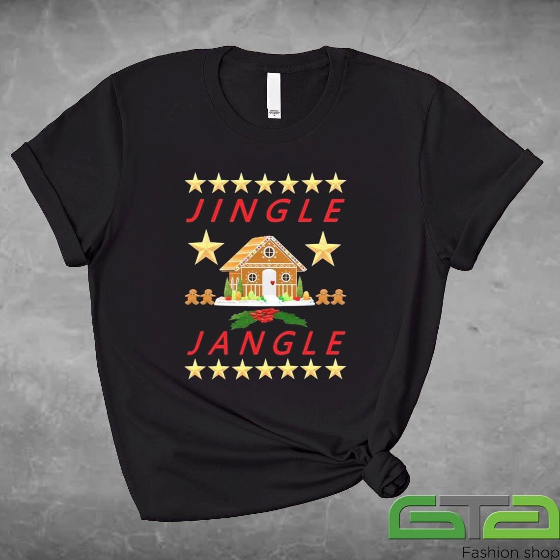 Official Jingle Jangle Gingerbread House Ugly Christmas 2024 T-shirt