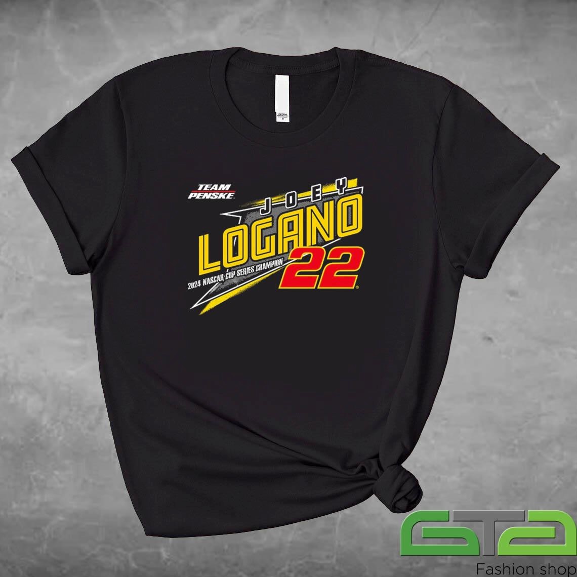 Official Joey Logano Black 2024 NASCAR Cup Series Champion Lifestyle T-shirt