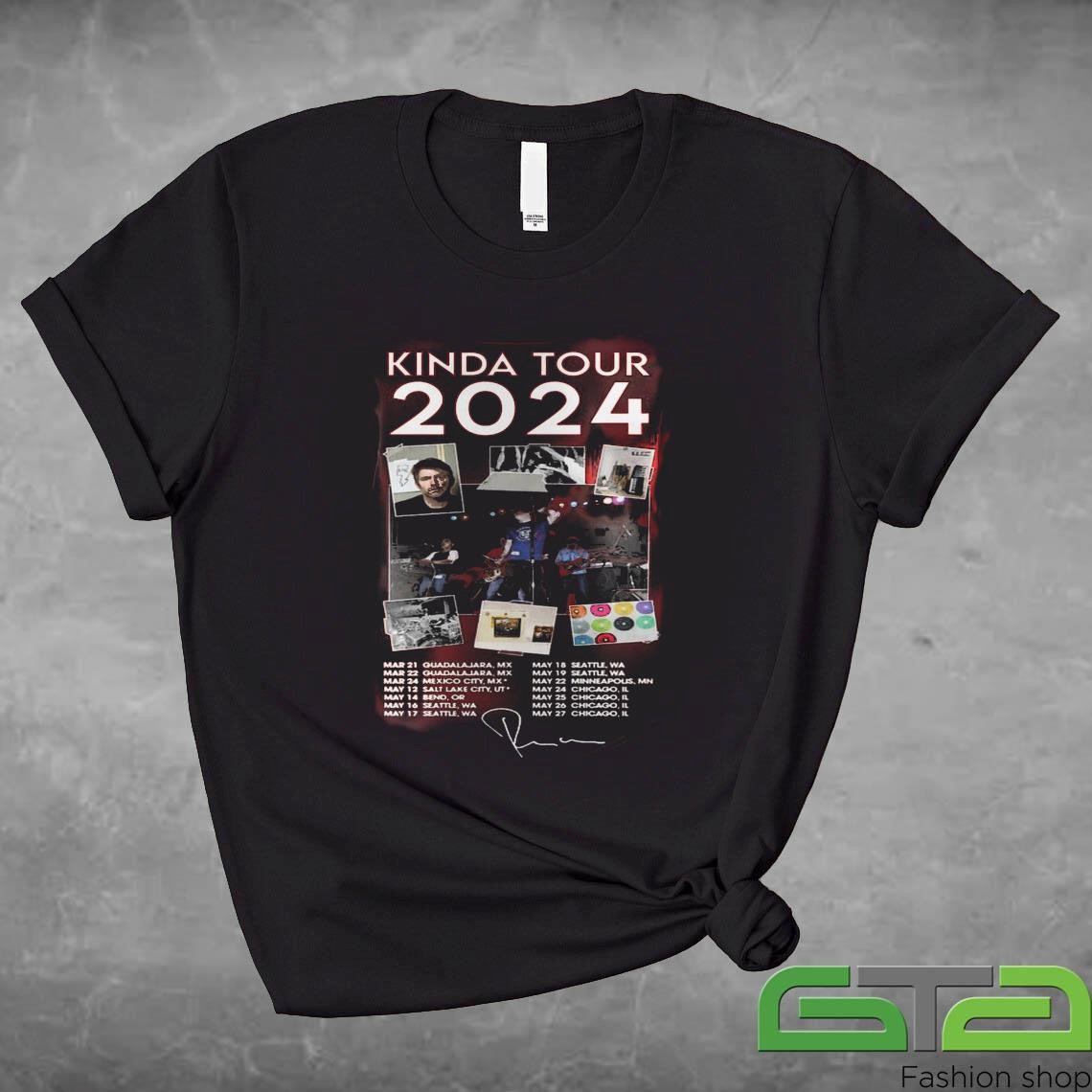 Official LCD Soundsystem Kinda Tour 2024 Performance Schedule T-shirt