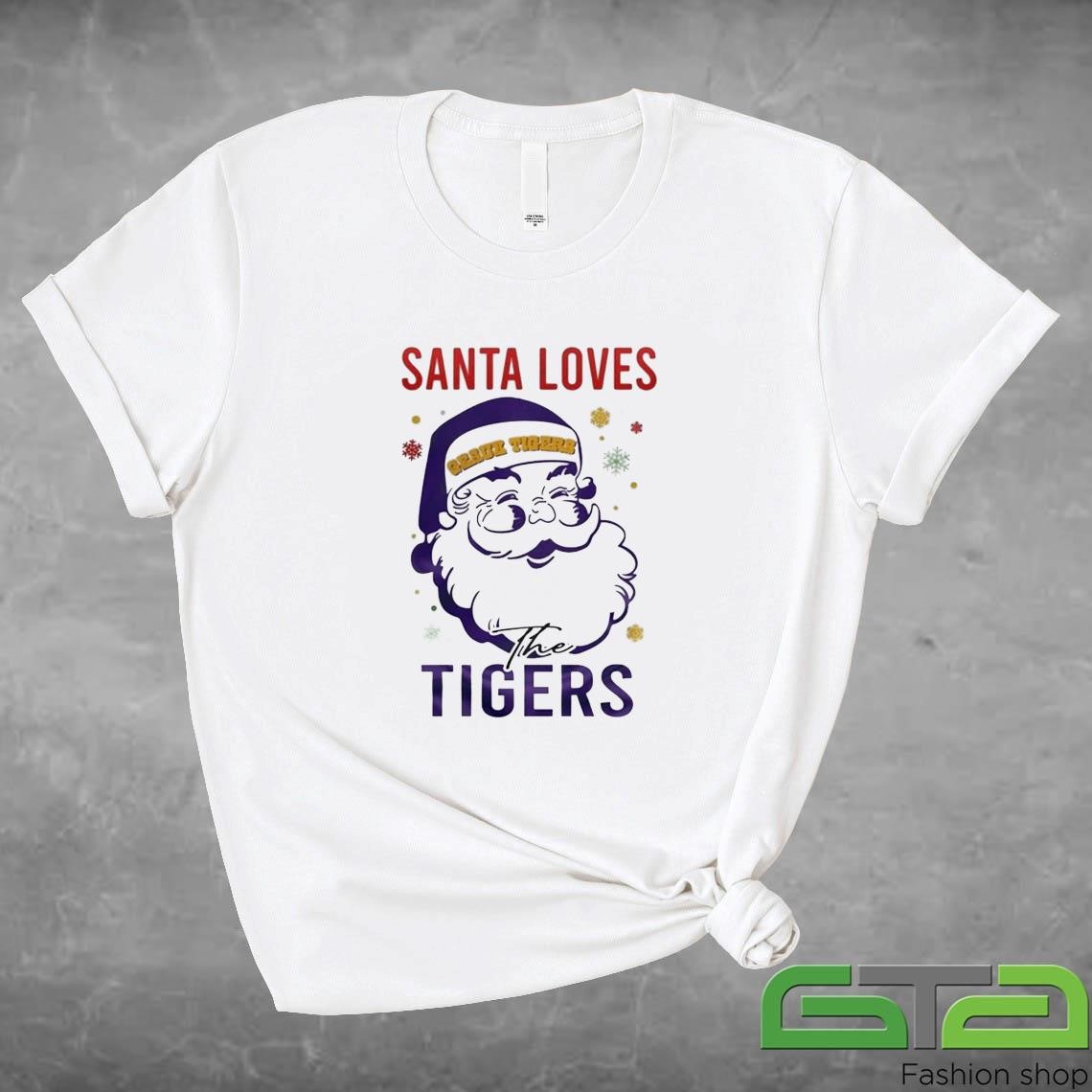 Official LSU Tigers Santa Loves Tigers Christmas T-shirt