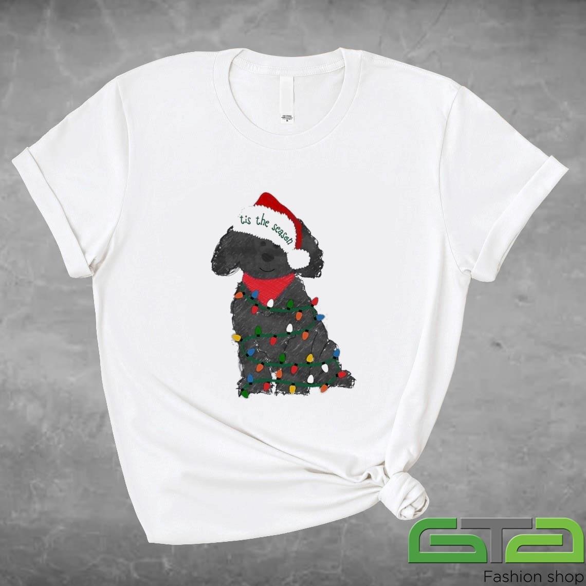 Official Labradoodle Decorated With Christmas Lights T-shirt