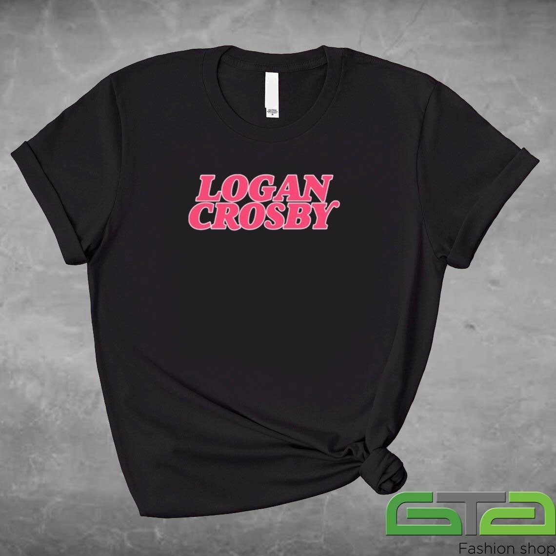 Official Logan Crosby Pink Lettering T-shirt