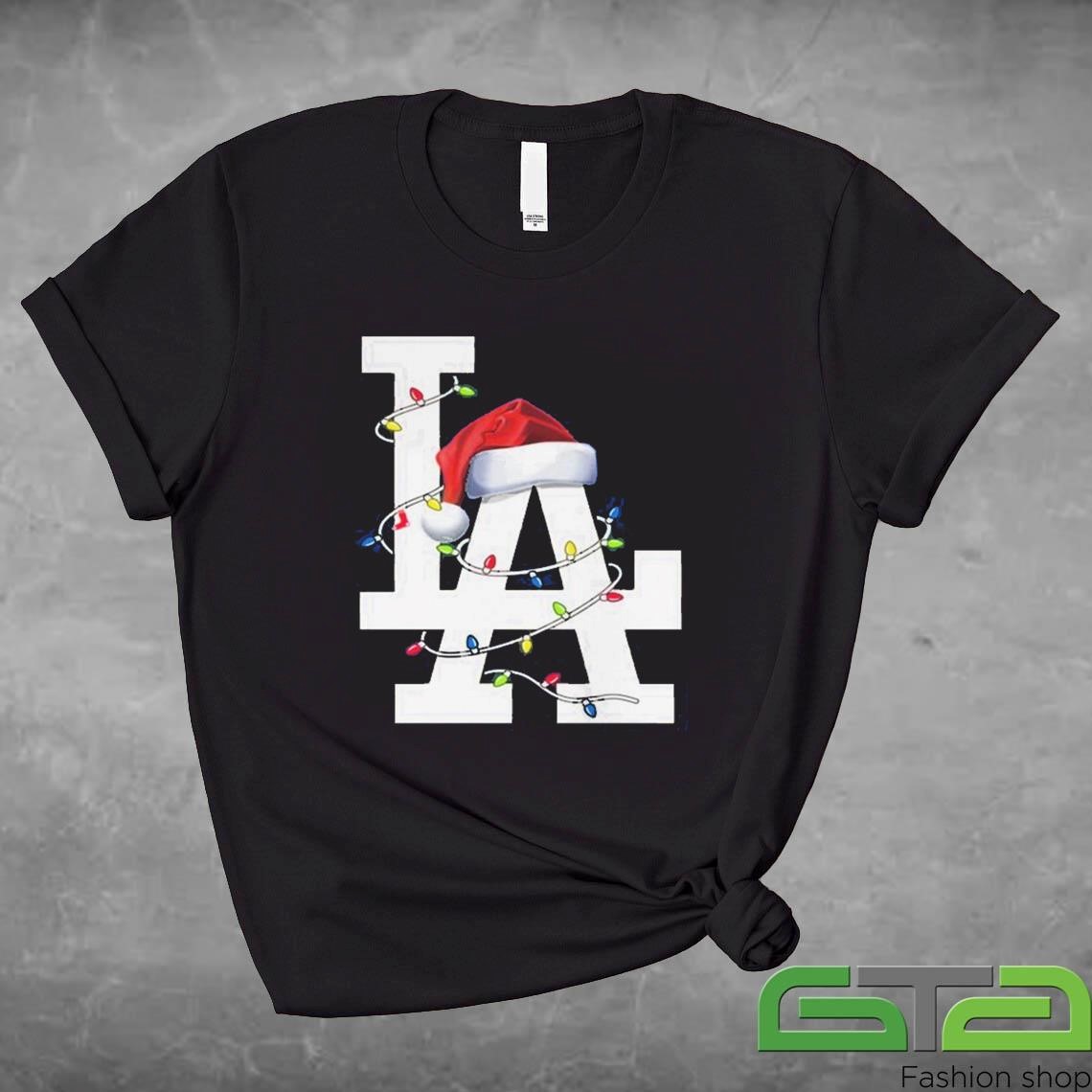 Official Los Angeles Merry Christmas 2024 T-shirt