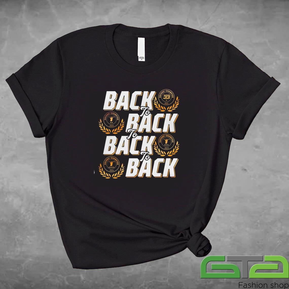 Official Max Verstappen World Champion 2024 Back to Back to Back to Back T-shirt