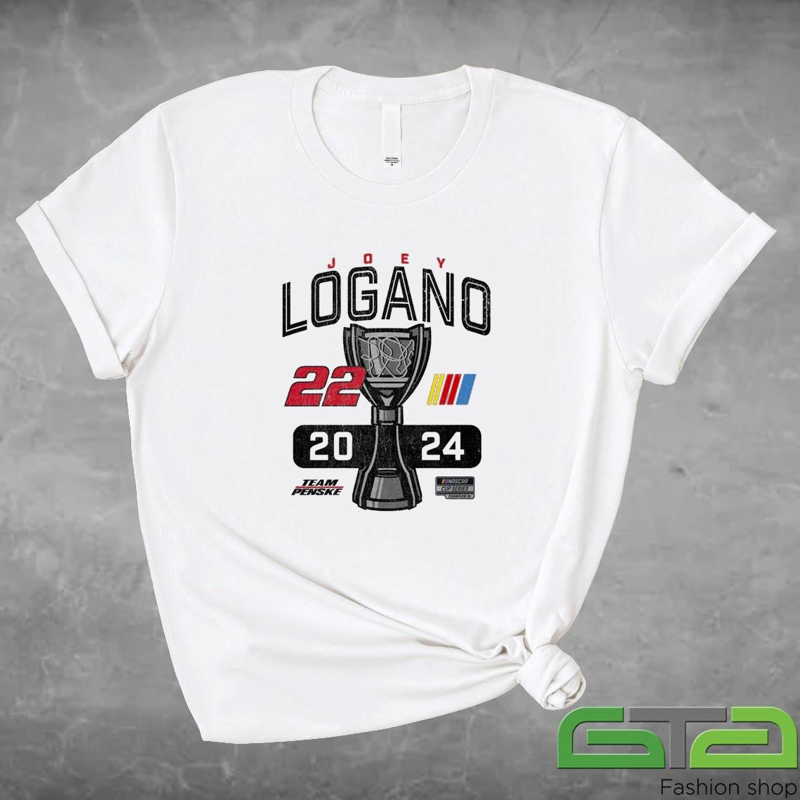 Official Men's Joey Logano Team Penske 2024 NASCAR Cup Series Champion Lifestyle White T-shirt