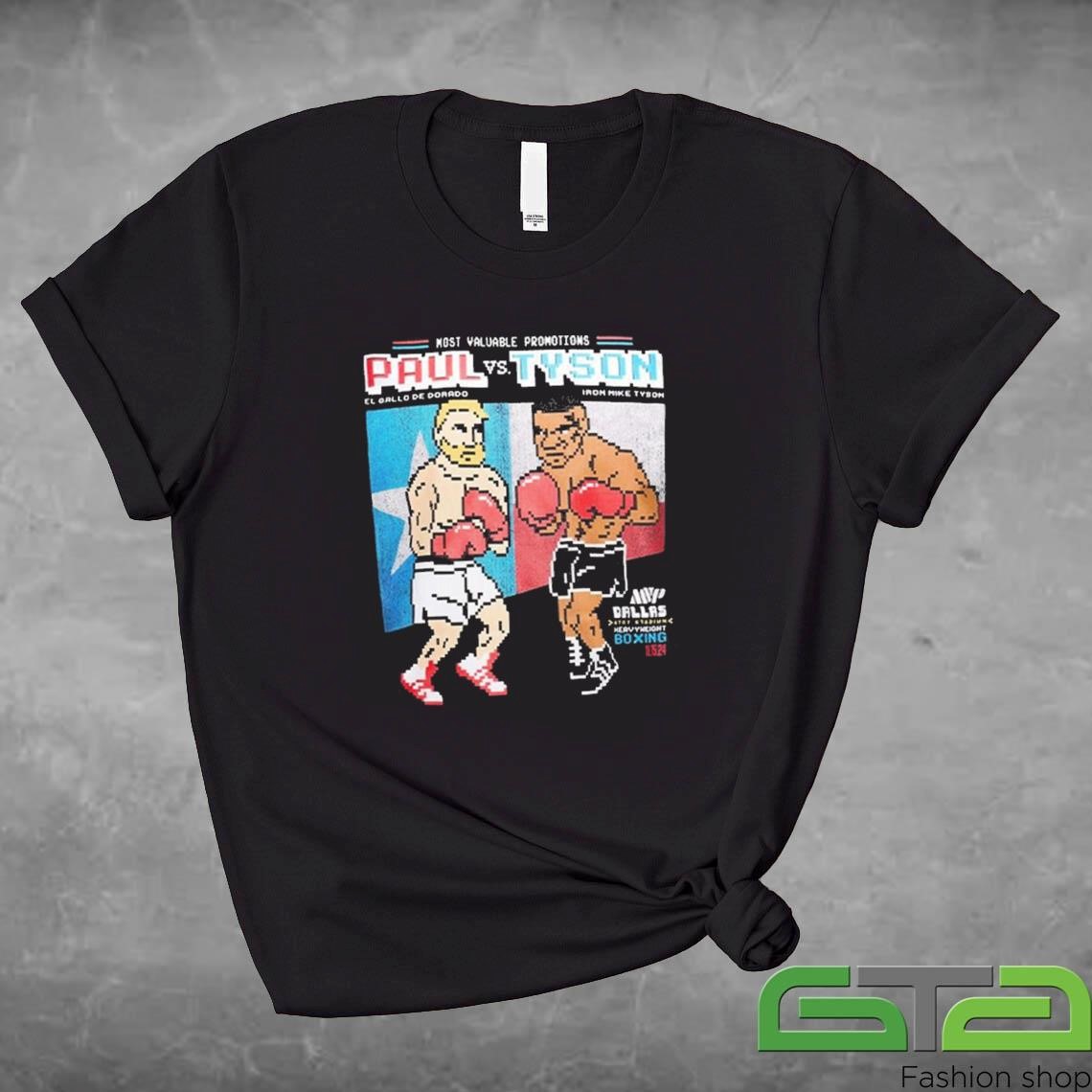 Official Mike Tyson vs Jake Paul Boxing T-shirt