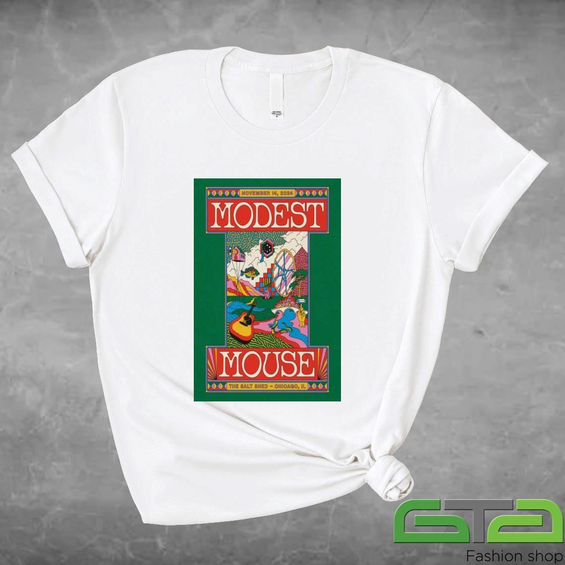 Official Modest Mouse The Salt Shed Nov 14 2024 in Chicago IL Tour T-shirt