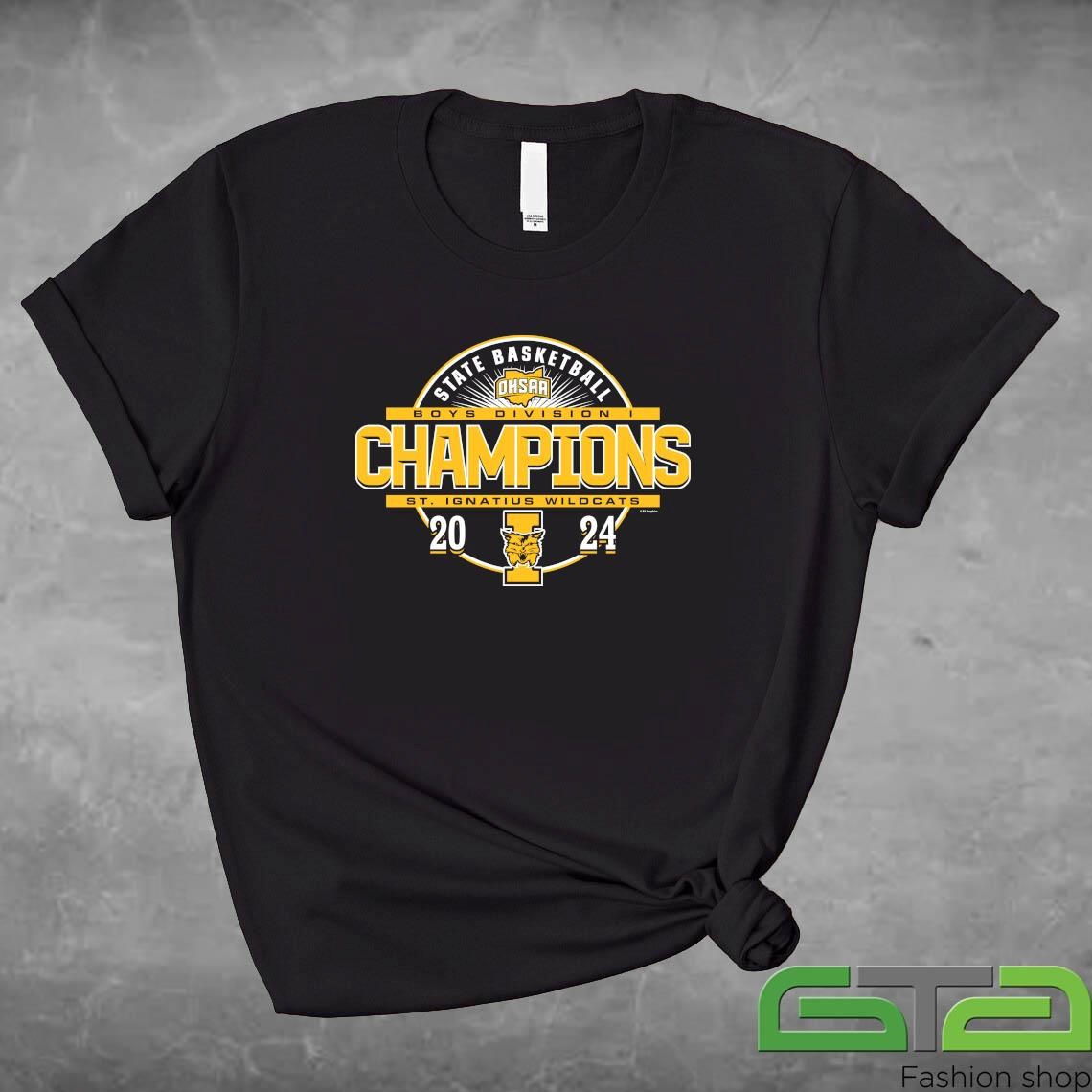 Official OHSAA State Basketball Boys DI Champions St. Ignatius Wildcats 2024 T-shirt