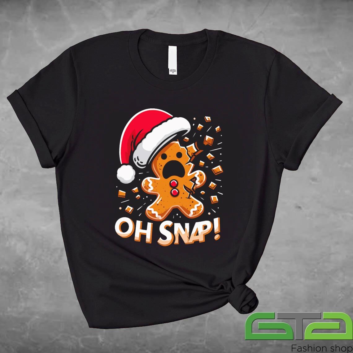 Official Oh Snap Gingerbread Man Funny Christmas 2024 Sweashirt