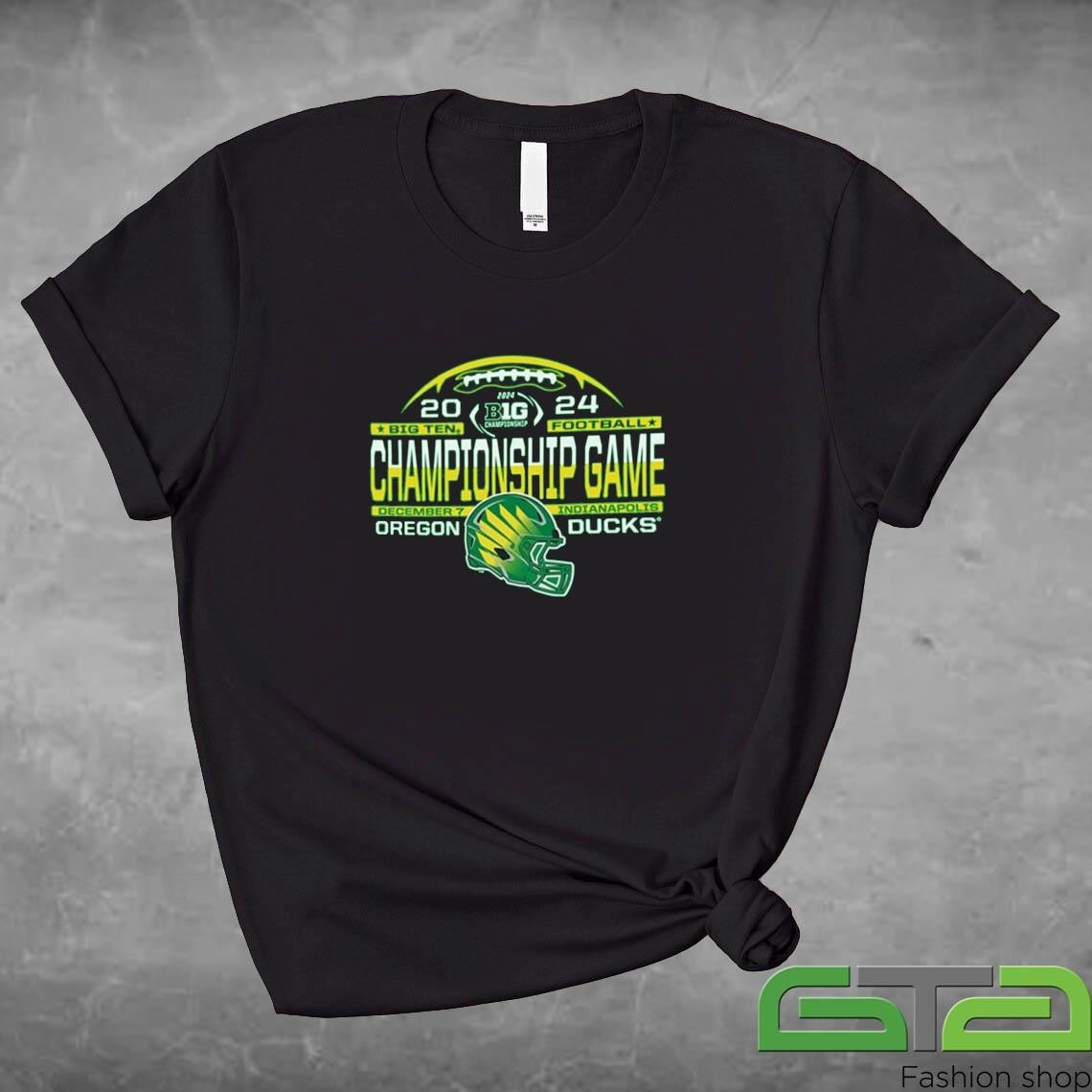 Official Oregon Ducks 2024 Big Ten Football Championship Laces T-shirt