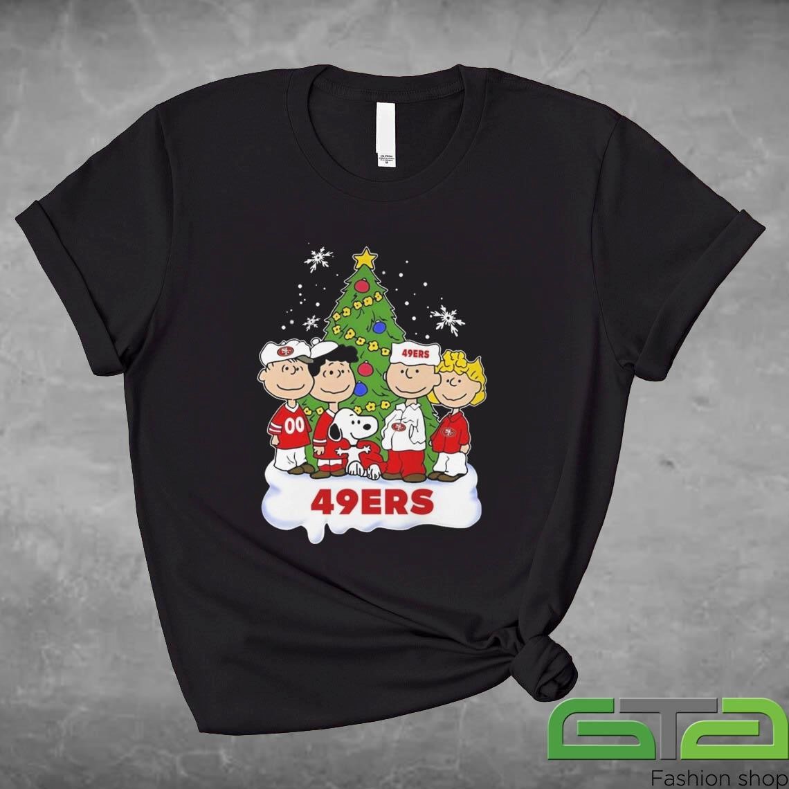 Official San Francisco 49Ers x Snoopy And Friends Christmas 2024 T-shirt