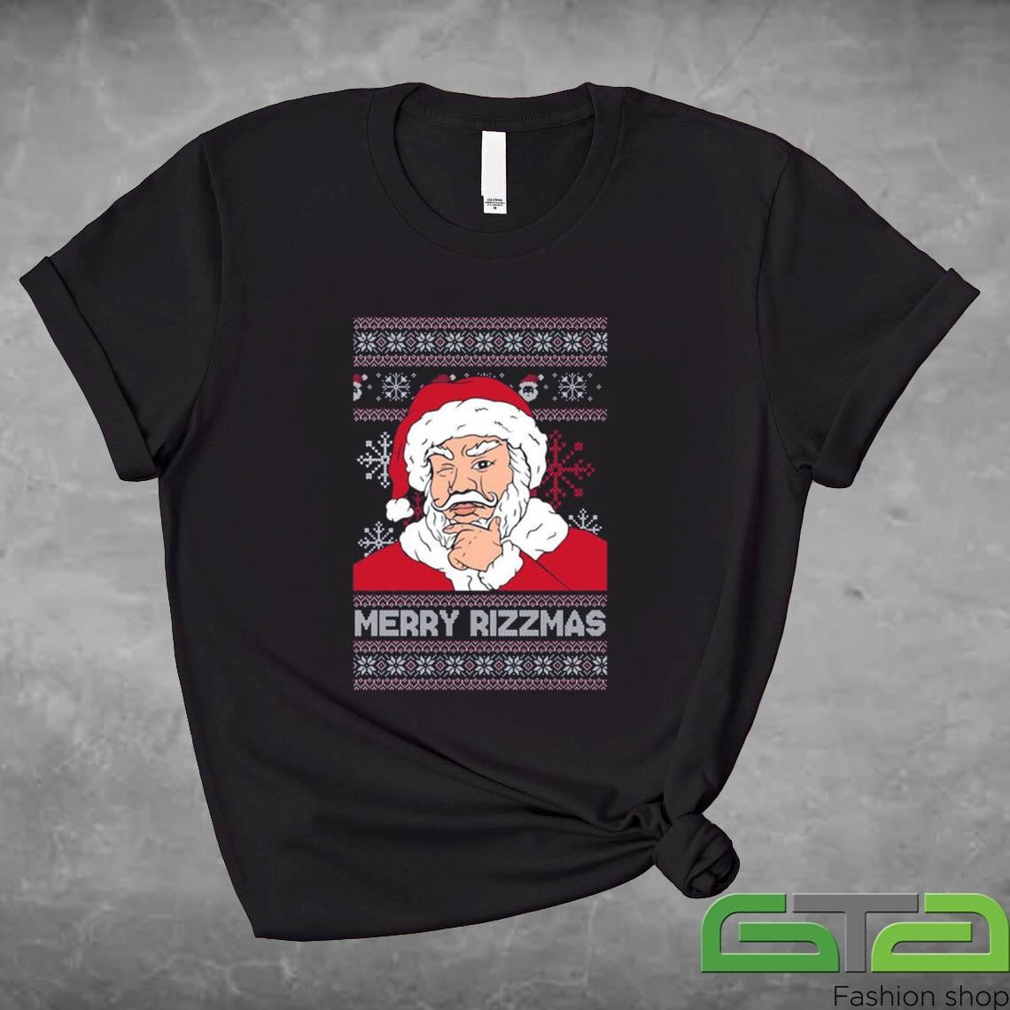 Official Santa Claus Merry Rizzmas Ugly Christmas T-shirt