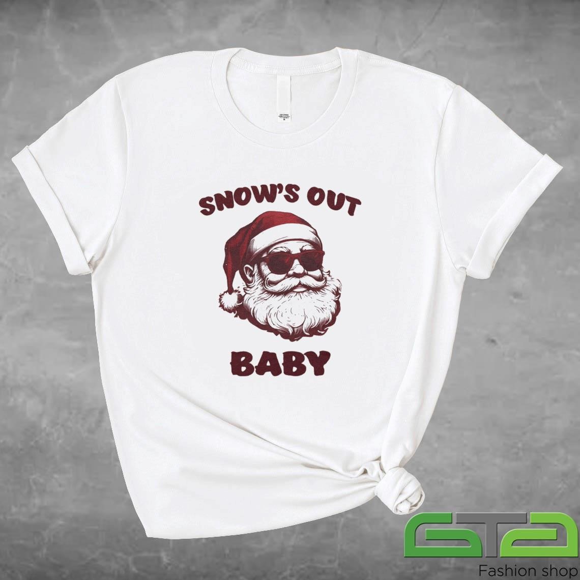 Official Santa Snow's Out Baby Christmas 2024 T-shirt