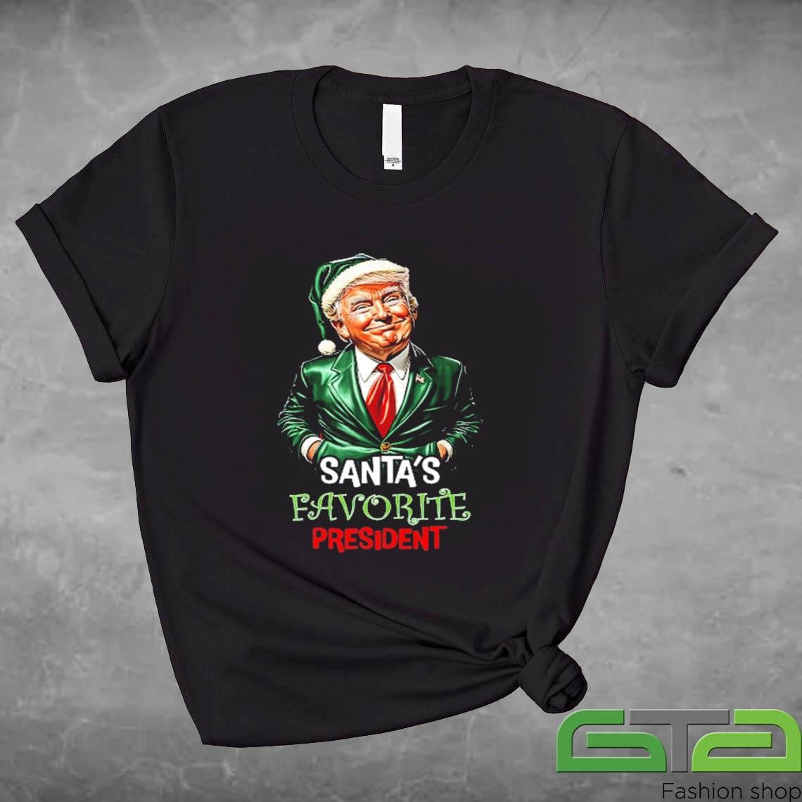 Official Santa'S Favorite President Funny Santa Trump 2024 Christmas Sweashirt