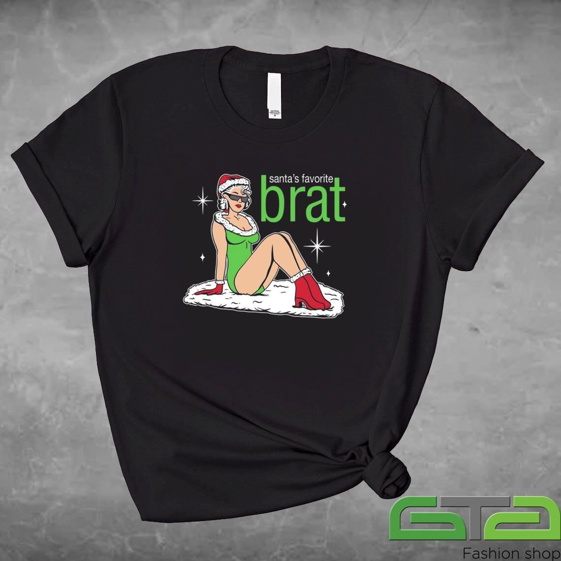 Official Santa's Favorite Brat Ugly Christmas 2024 T-shirt