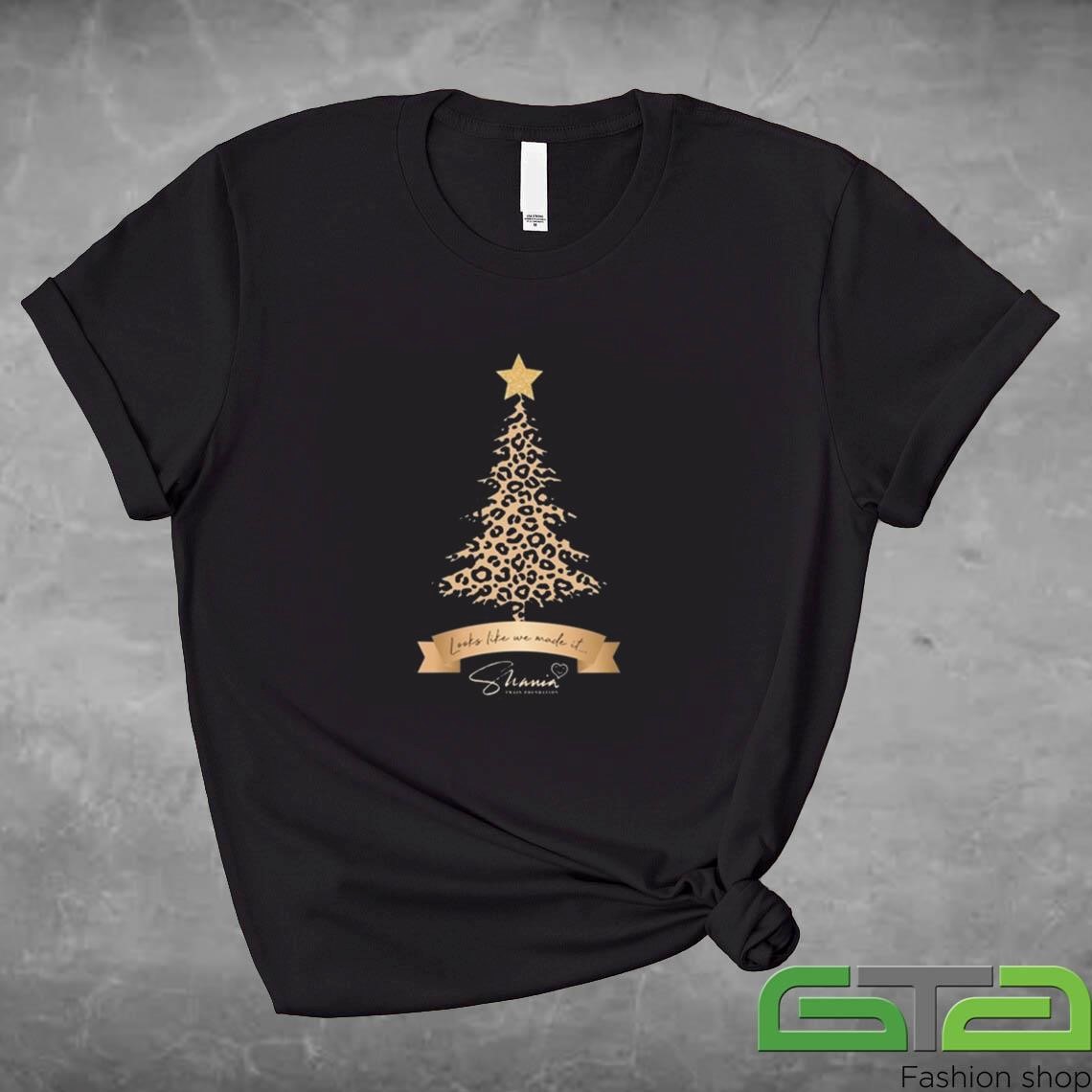 Official Shania Twain Foundation Leopard Christmas Tree T-shirt