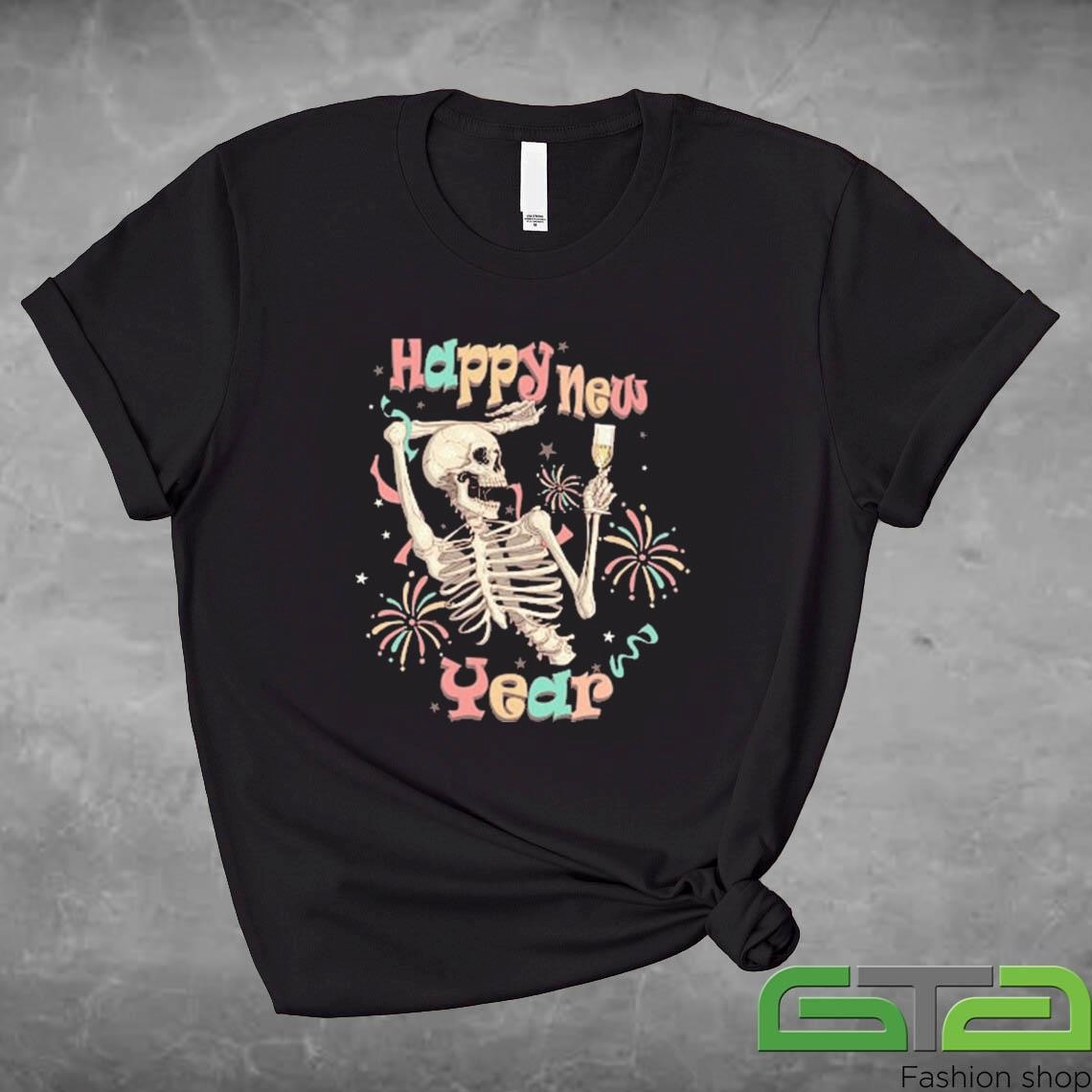 Official Skeleton Happy New Year 2024 Sweashirt