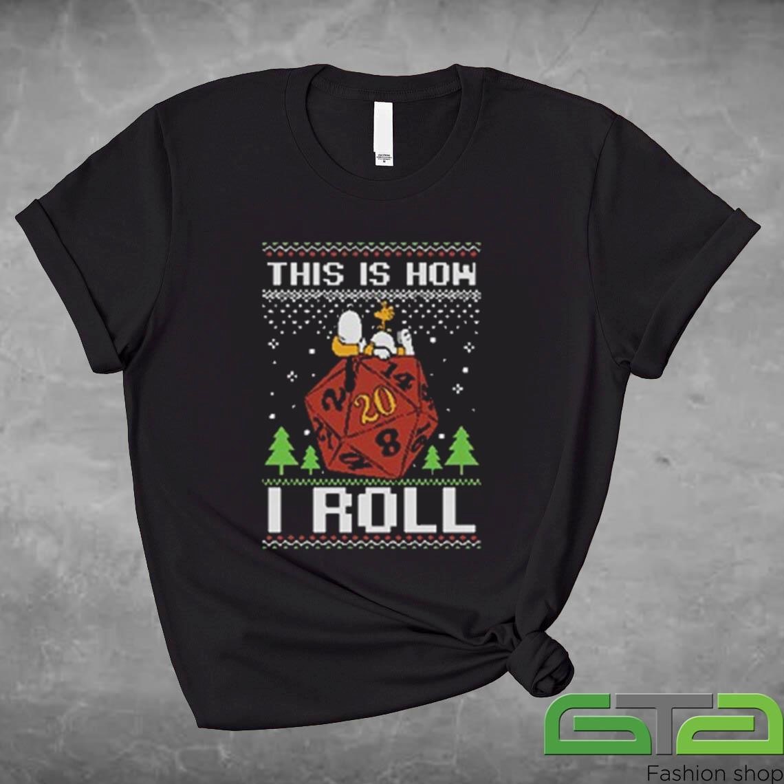 Official Snoopy RPG This Is How I Roll Ugly Christmas T-shirt