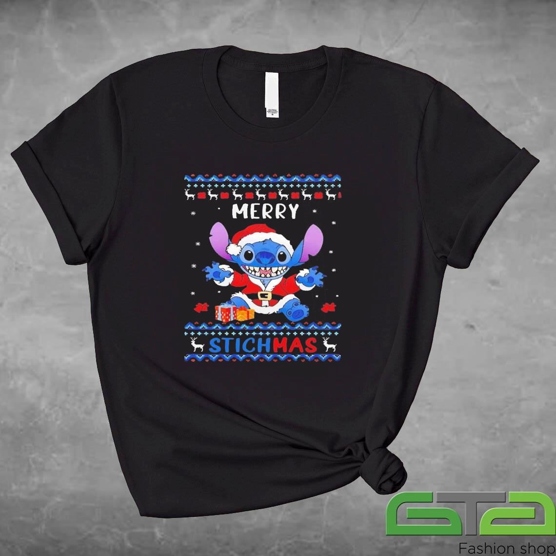 Official Sticks Merry Stitchmas Ugly Christmas T-shirt