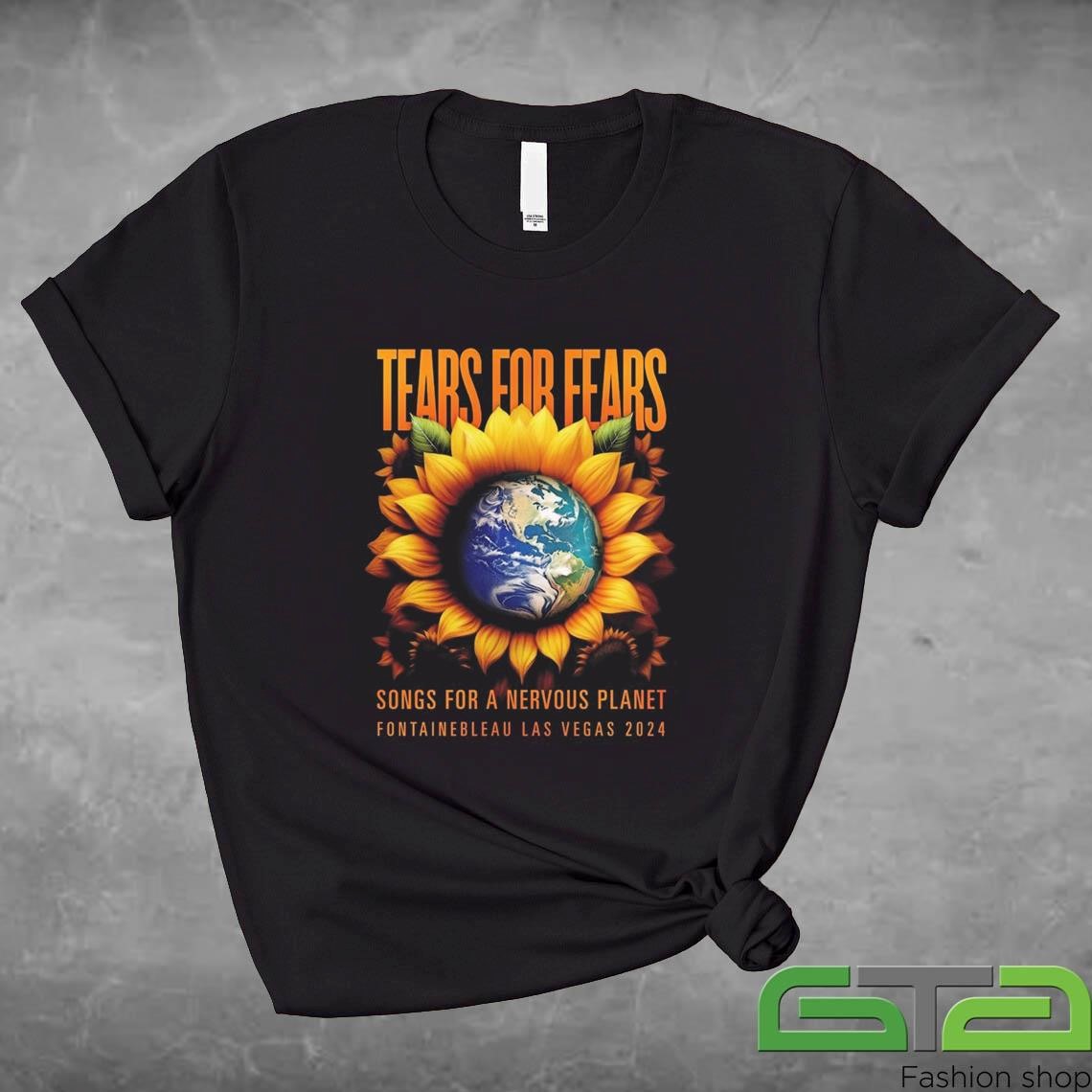 Official Tears For Fears Songs For A Nervous Planet Las Vegas Event 2024 T-shirt