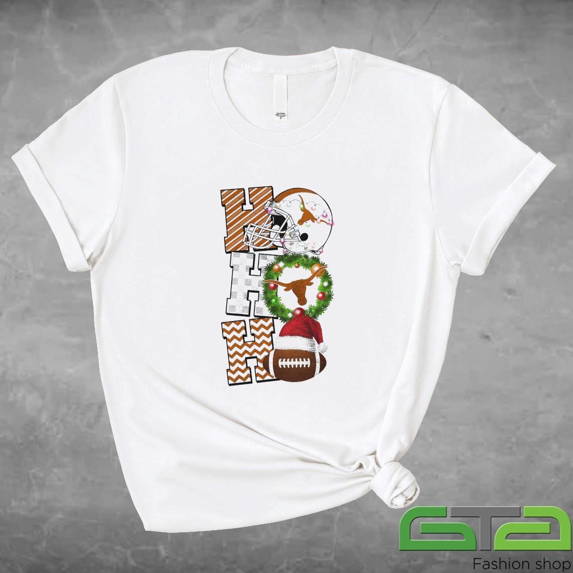 Official Texas Longhorns Football Christmas Ho Ho Ho Game Day T-shirt