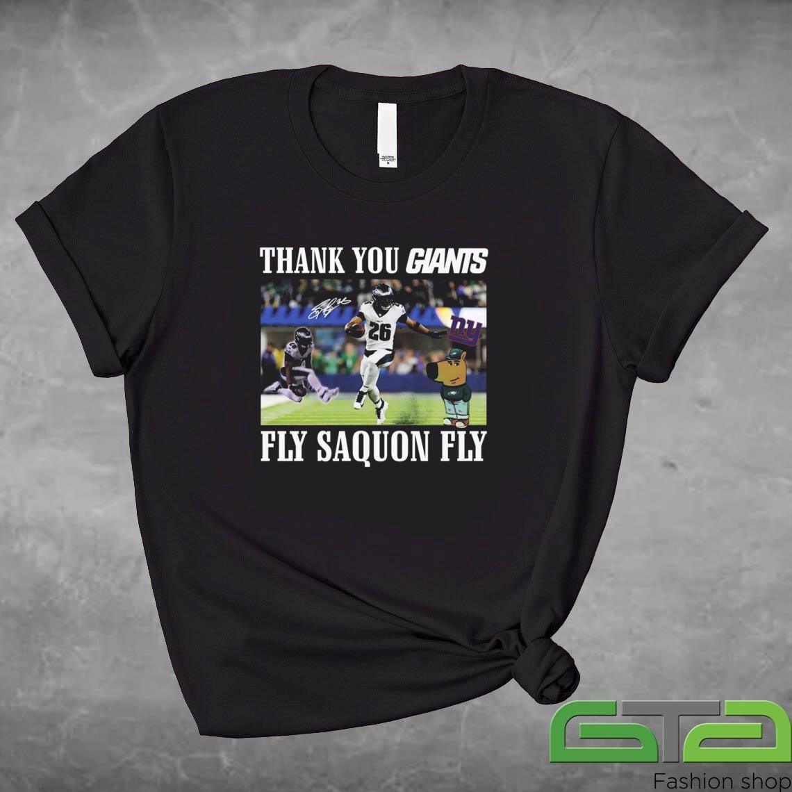 Official Thank You Giants Fly Saquon Fly T-shirt