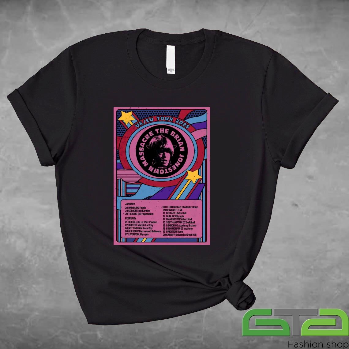 Official The Brian Jonestown Massacre Europe & UK 2025 Tour T-shirt