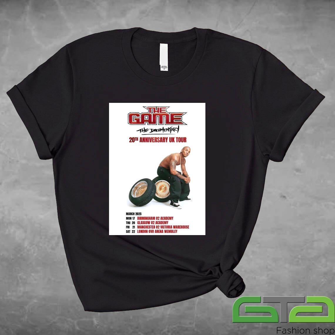 Official The Game The Documentary 20th Anniversary UK Tour March 2025 T-shirt