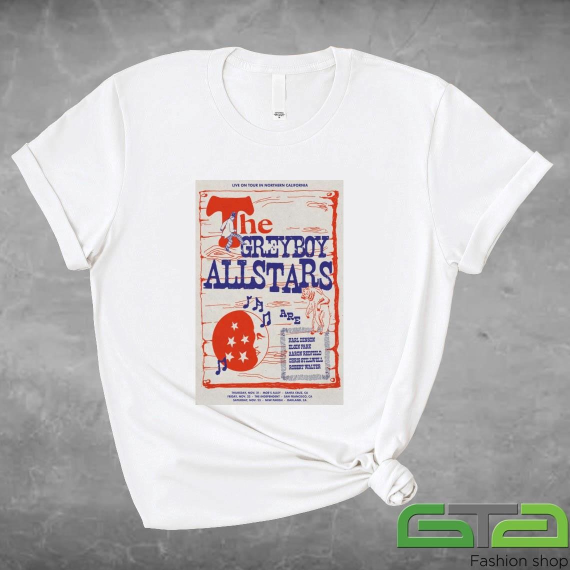 Official The Greyboy Allstars California November 2024 Tour T-shirt