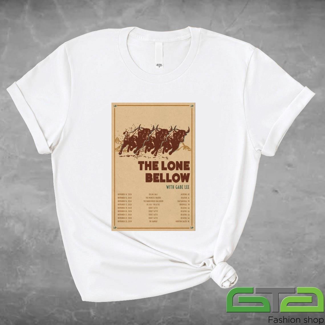 Official The Lone Bellow November Shows 2024 T-shirt