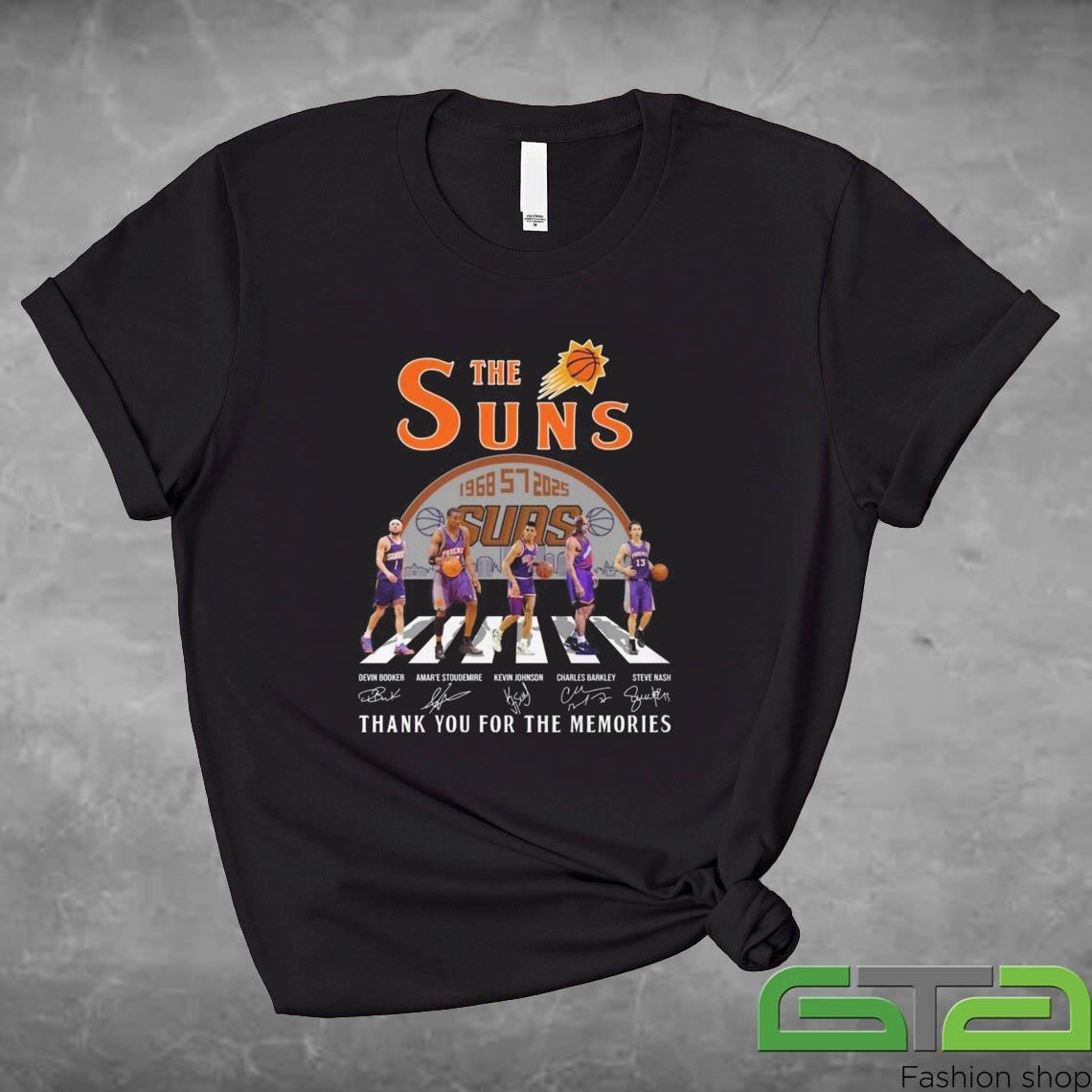 Official The Phoenix Suns 57 Years Thank You For The Memories Walking Signatures 2024 T-shirt