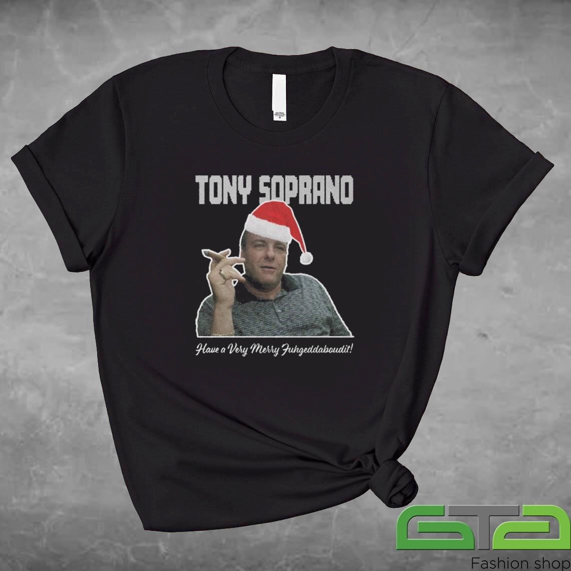 Official Tony Soprano Have A Very Merry Fuhgeddaboudit T-shirt