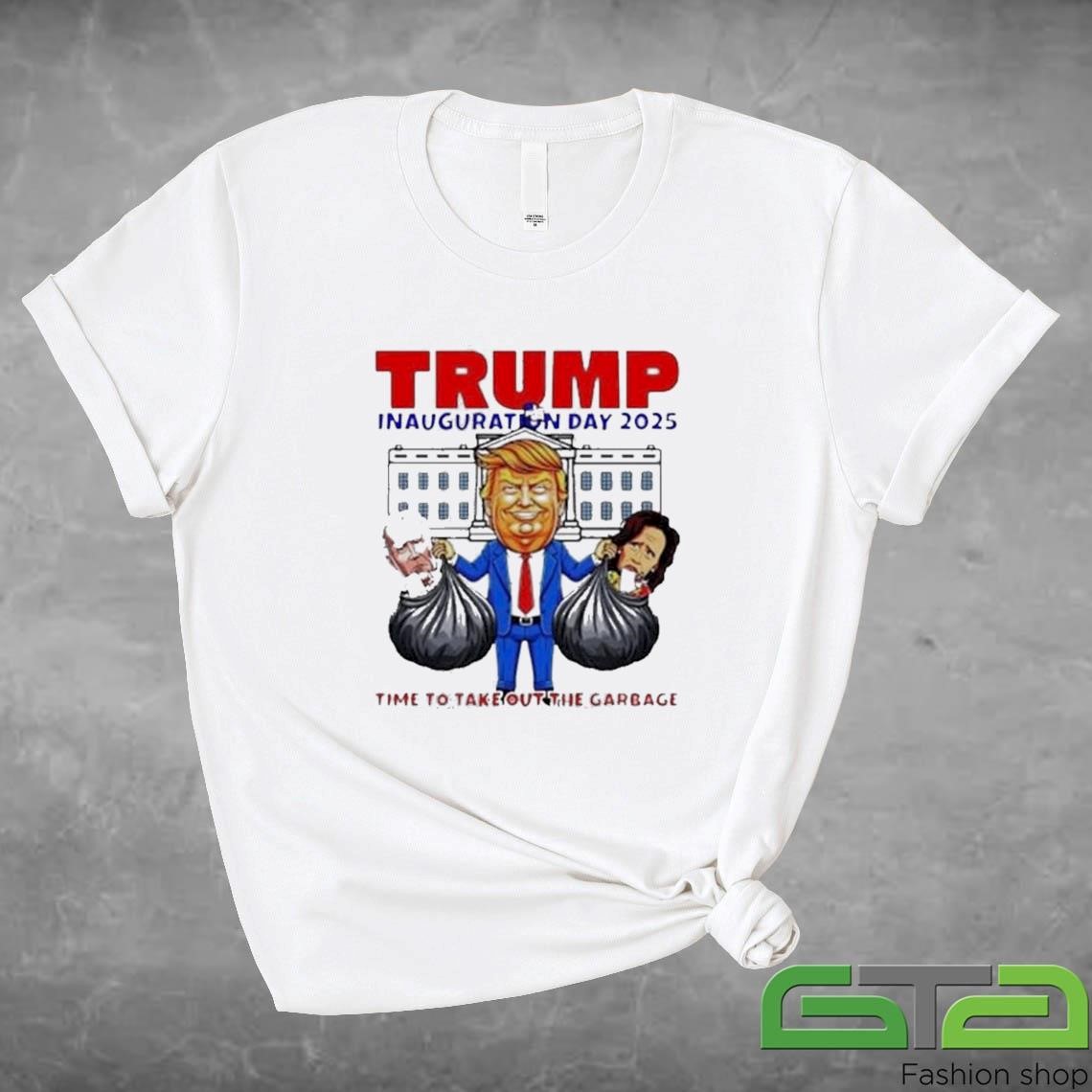 Official Trump Inauguration Day 2025 Time To Take OUt The Garbage Biden And Harris T-shirt