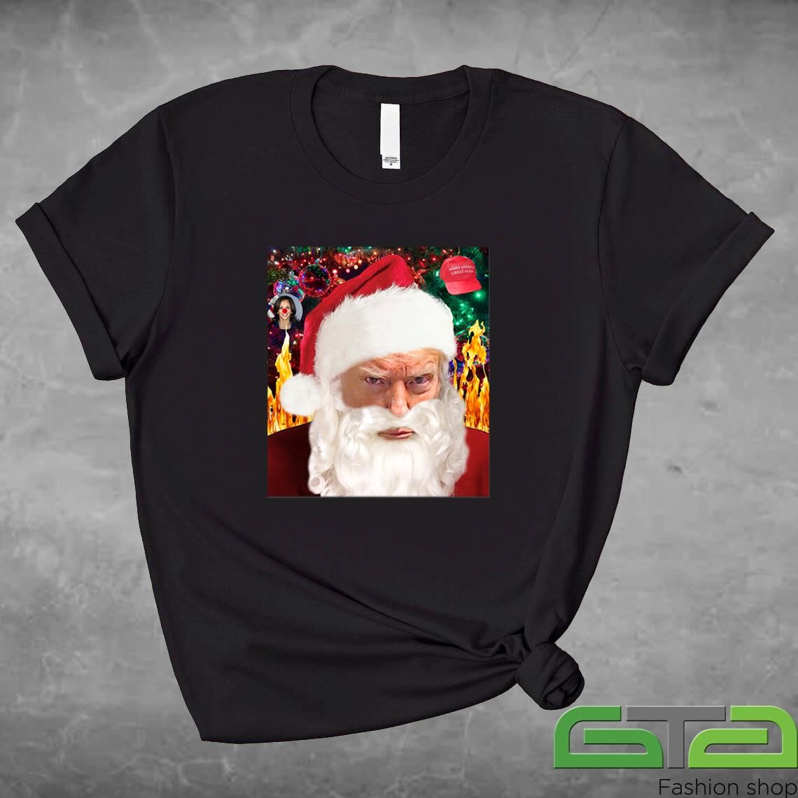 Official Trump Santa Mugshot 2024 Christmas T-shirt