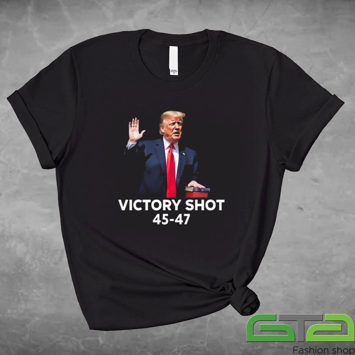 Official Trump Victory Shot 45-47 T-shirt