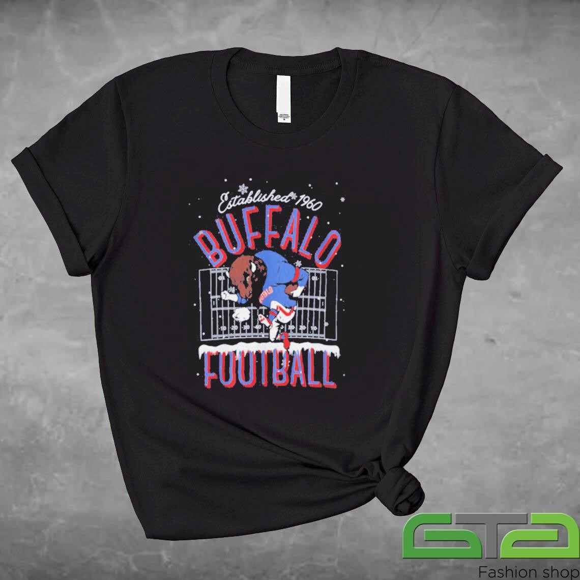 Official Vintage Buffalo Bills Winter Holiday Christmas NFL T-shirt