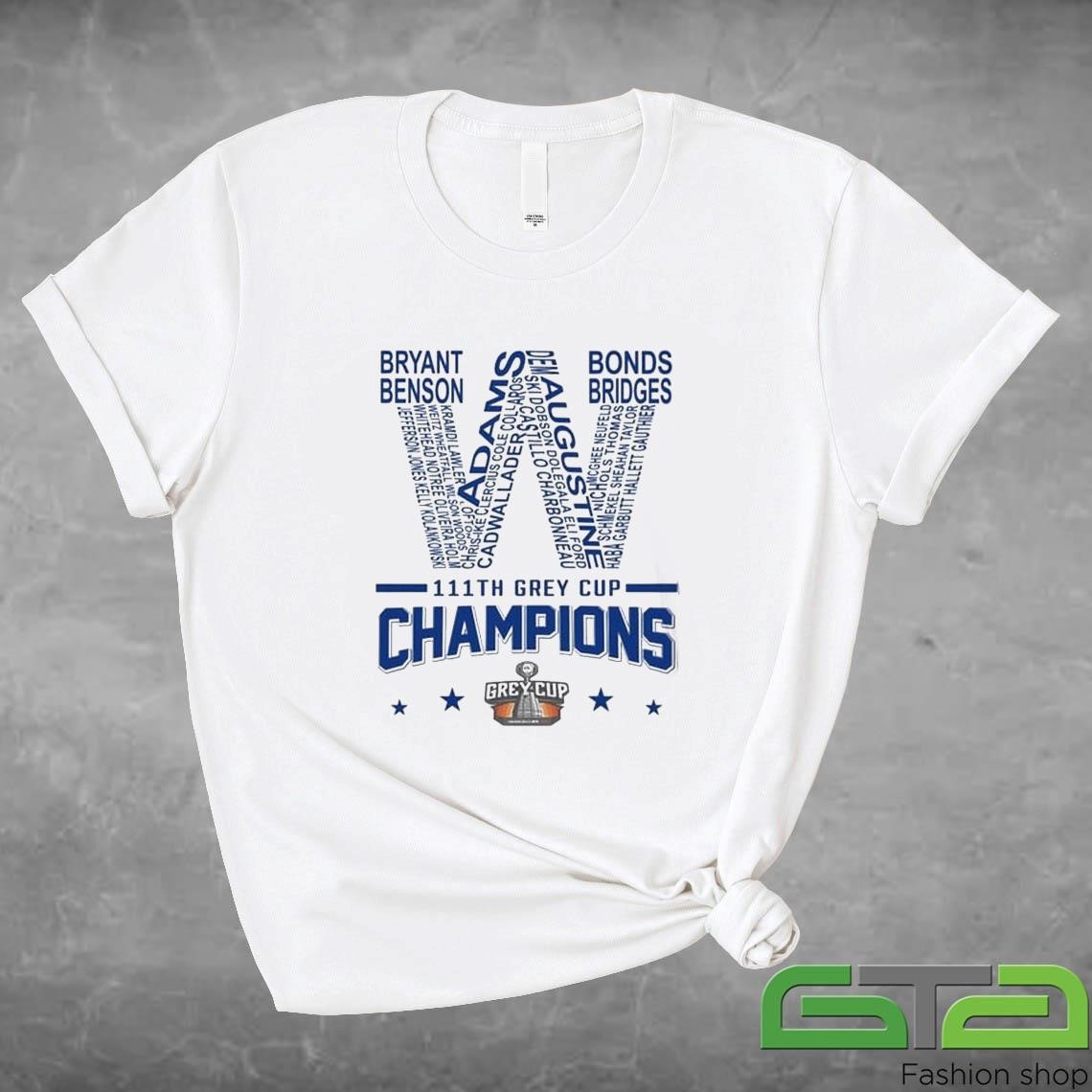 Official Winnipeg Blue Bombers 111th Grey Cup Champions 2024 Football T-shirt