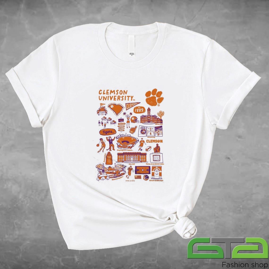 Clemson Tigers Vive La Fete Impressions Artwork Shirt