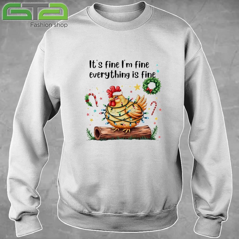 I'm Fine Its Fine Everything Fine Merry Christmas 2024 Sweatshirt