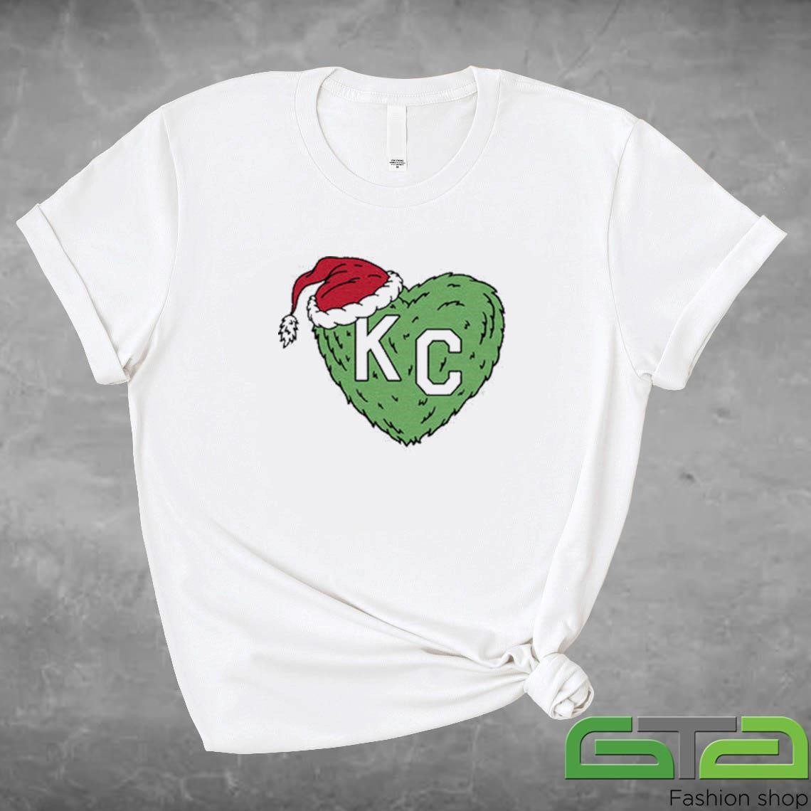 Kansas City Grinch Heart Christmas Sweatshirt