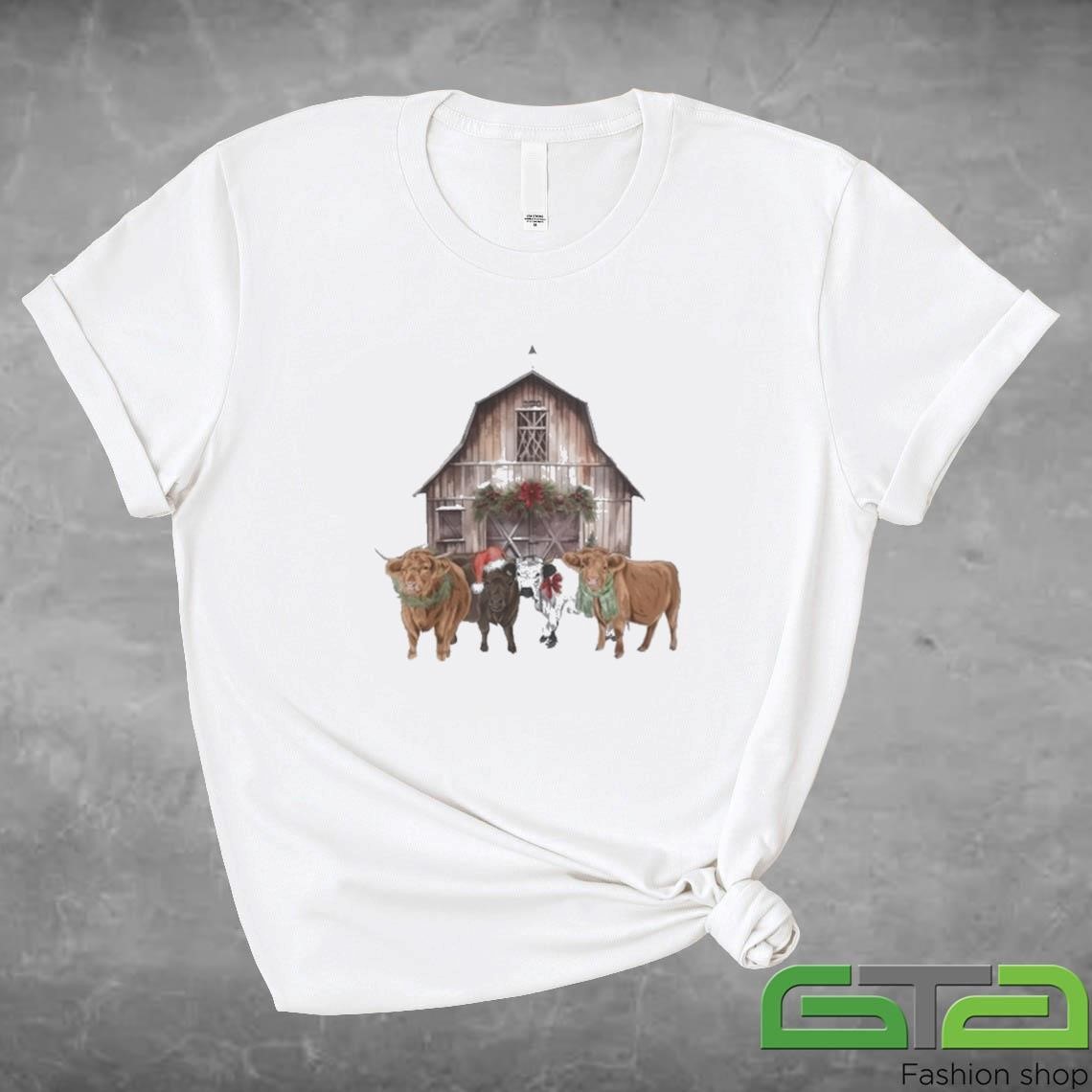 Katie Van Slyke Christmas Cows by Katie Van Slyke Shirt