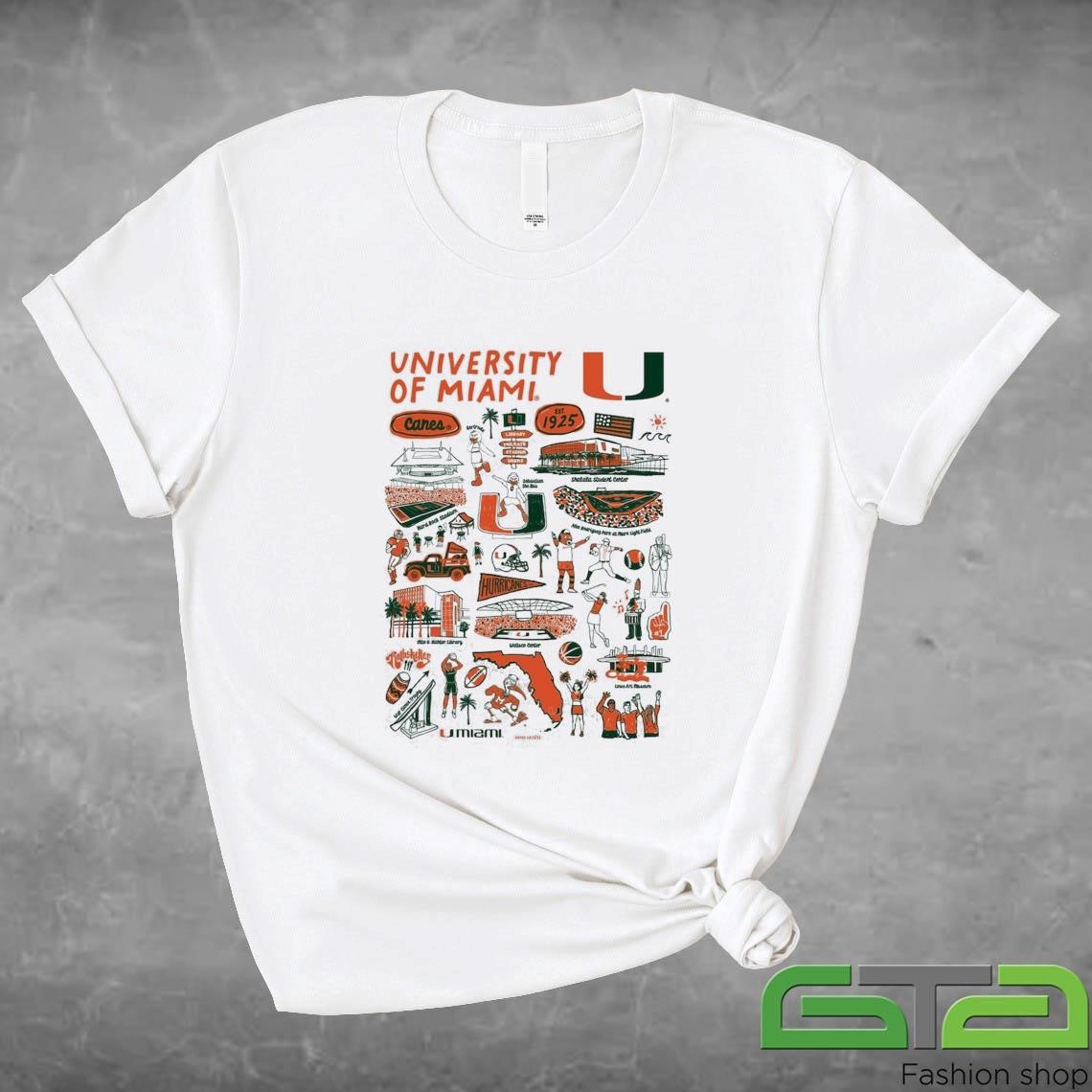 Miami Hurricanes Vive La Fete Impressions Artwork Shirt