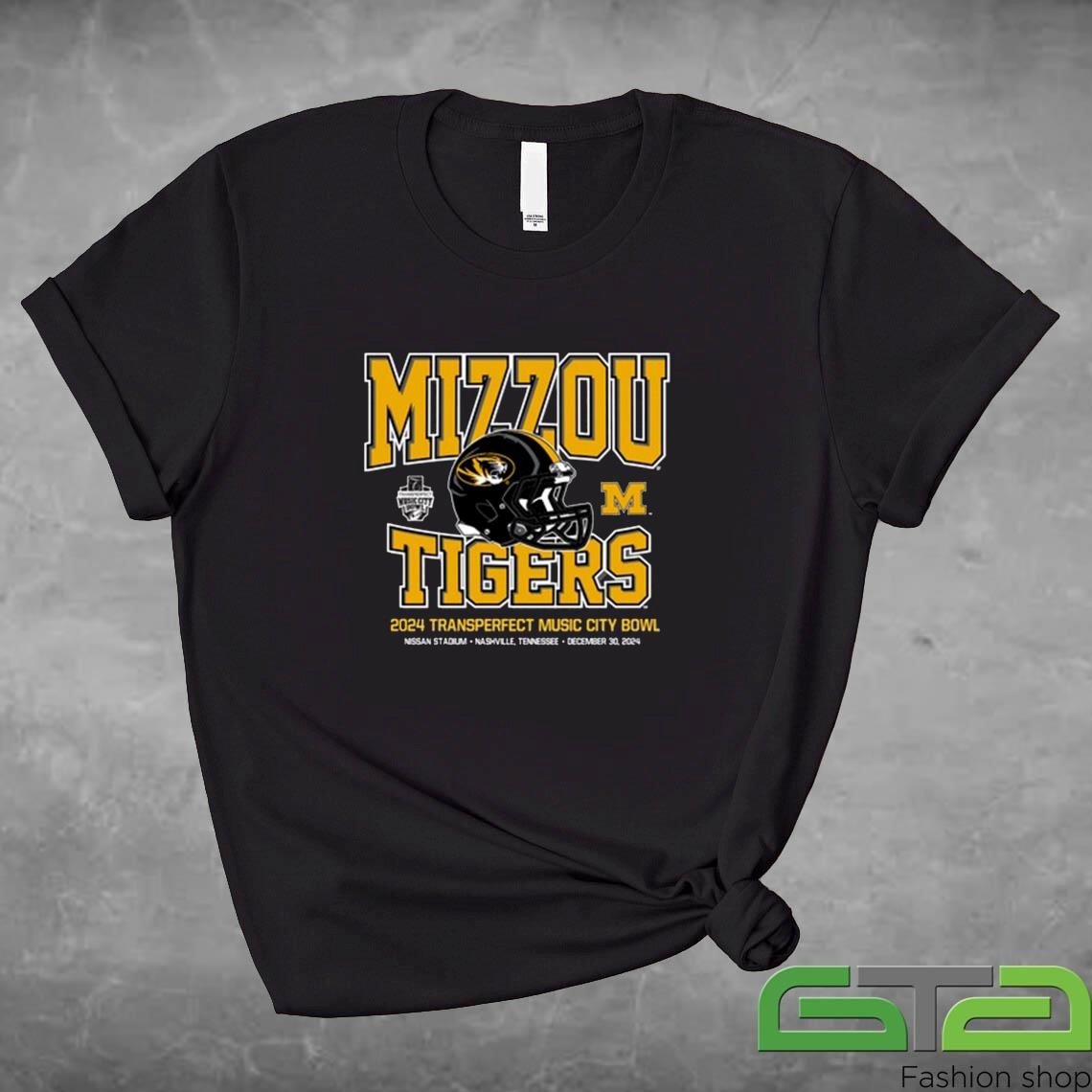 Mizzou Tigers Champion 2024 Transperfect Music City Bowl Football Helmet Shirt