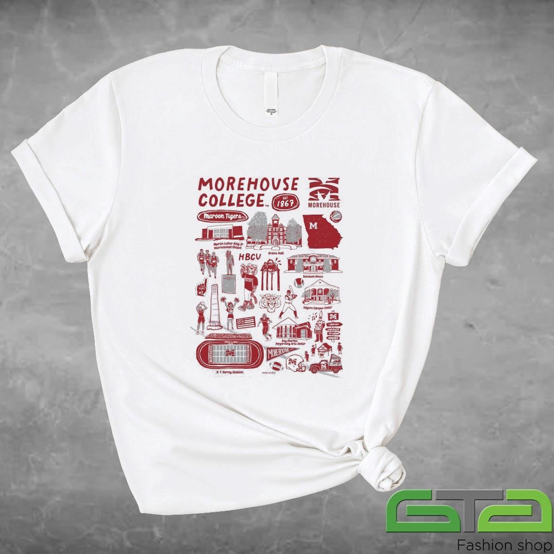 Morehouse Maroon Tigers Vive La Fete Impressions Artwork Shirt