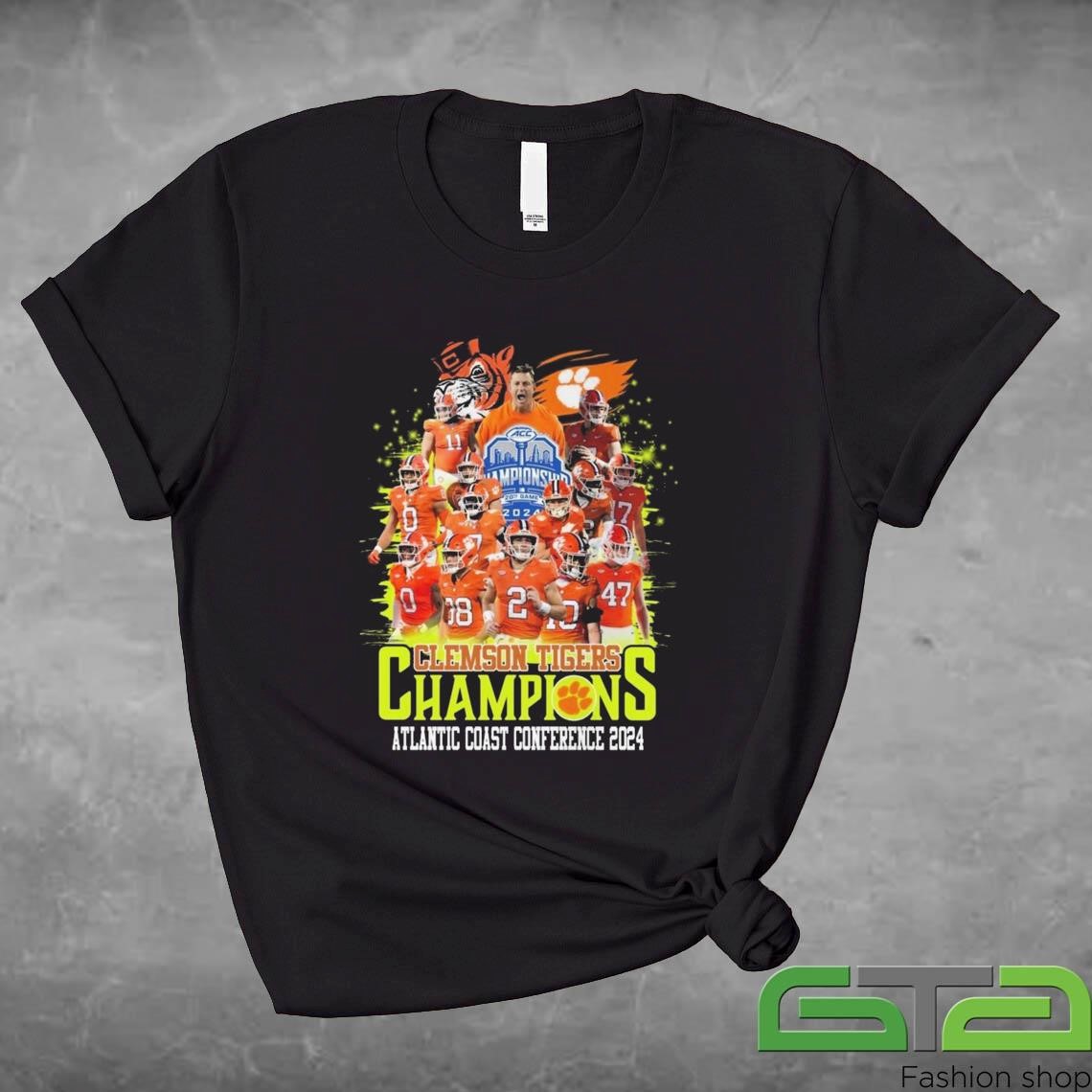 NCAA Clemson Tigers Champions Atlantic Coast Conference 2024 All Players Shirt