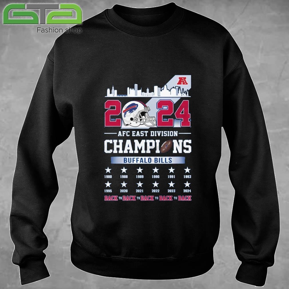 Official 2024 AFC East Division Champions Buffalo Bills Back To Back To Back To Back To Back T-shirt