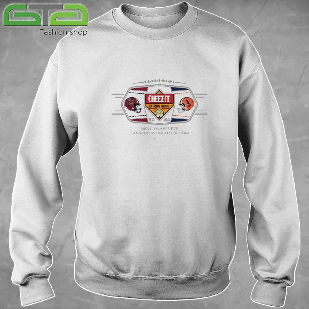 Official 2024 Cheez It Citrus Bowl 2-Team South Carolina Gamecocks Vs Illinois Fighting Illini New Year's Eve Camping World Stadium T-shirt